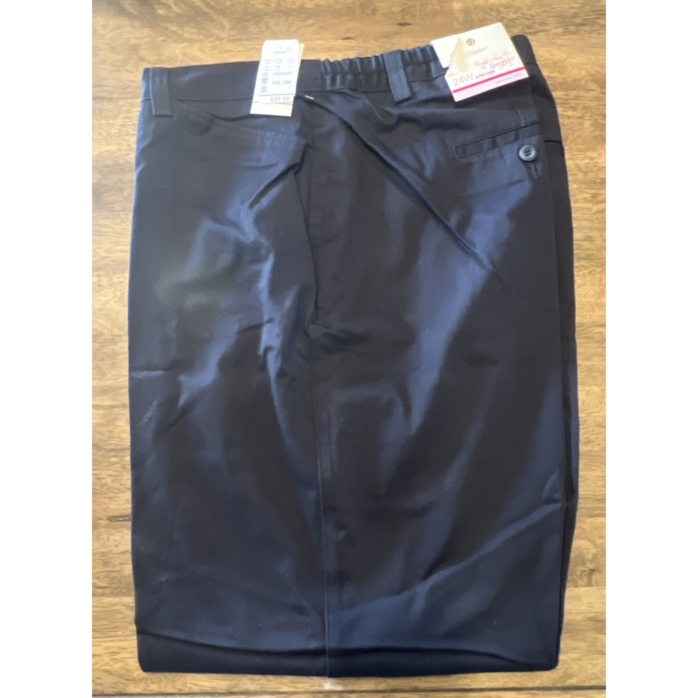 Cj Banks Navy Blue Pants 24W Wrinkle Free 100% Cotton New With Tag